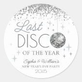 Silvester letzte Diskothek des Jahres Party Runder Aufkleber (Vorderseite)