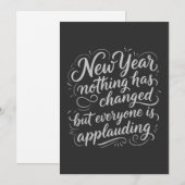 Silvester lustiger Spruch Feiertagskarte (Vorne/Hinten)