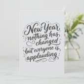 Silvester lustiger Spruch Feiertagskarte (Stehend Vorderseite)