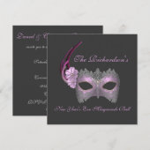 "Silvester-Maskenball"- Lilac-Maske [1] Einladung (Vorne/Hinten)