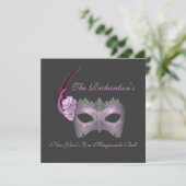 "Silvester-Maskenball"- Lilac-Maske [1] Einladung (Stehend Vorderseite)