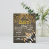 Silvester-Masquerade-Party Feiertagspostkarte (Stehend Vorderseite)