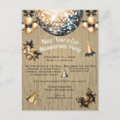 Silvester-Masquerade-Party Feiertagspostkarte (Vorderseite)