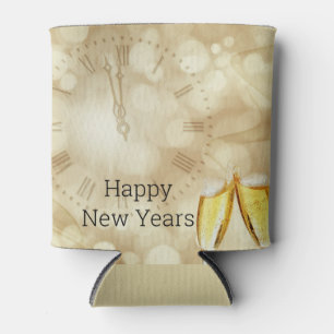 Silvester mit Champagnergläsern  Dosenkühler