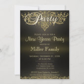 Silvester | Moderne Eleganz Einladung (Vorderseite)