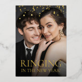 Silvester Neujahrsfoto zum Merken des Termins Folieneinladung (Vorderseite)