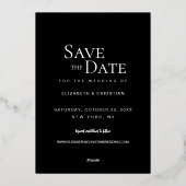 Silvester Neujahrsfoto zum Merken des Termins Folieneinladung (Rückseite)