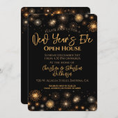 Silvester Open House Party Einladung (Vorne/Hinten)