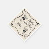 Silvester Papier Serviette (Ecke)