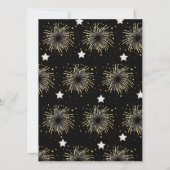 Silvester Party 2023 Goldballons Feuerwerk Einladung (Rückseite)