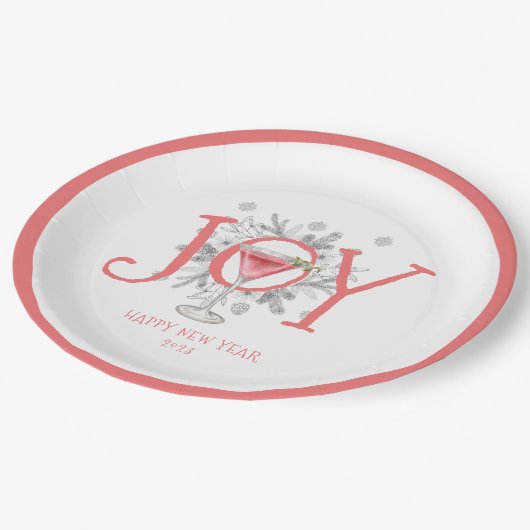 Silvester Party 2023 Napkins Pappteller (Schrägansicht)