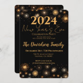 Silvester-Party 2024 Einladung (Vorne/Hinten)