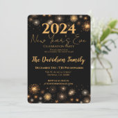 Silvester-Party 2024 Einladung (Stehend Vorderseite)