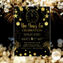 Silvester Party Black & Gold Glitzer