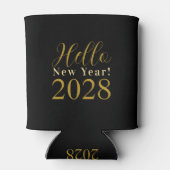 Silvester Party Black Gold Party Dosenkühler (Rückseite)