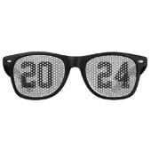 Silvester Party Black & Silver Glitzer Partybrille (Vorderseite)