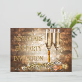 Silvester-Party Böhk Lights Einladung (Stehend Vorderseite)