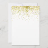 Silvester Party Champagne Toast Gold Confetti Einladung (Rückseite)