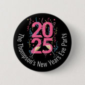Silvester Party Champagner Straffer 2022 Button (Vorderseite)