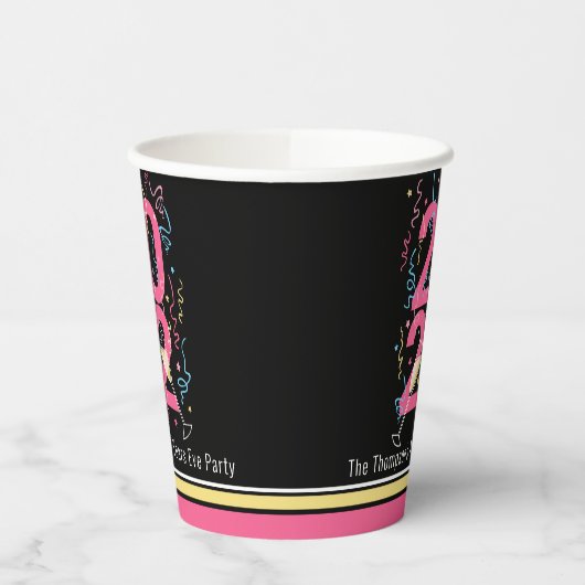 Silvester Party Champagner Straffer 2022 Pappbecher (Links)