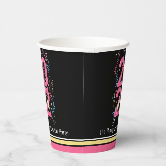 Silvester Party Champagner Straffer 2022  Pappbecher (Rechts)