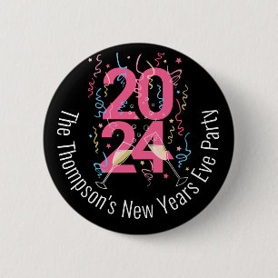 Silvester Party Champagner Straffer 2024 Button