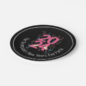 Silvester Party Champagner Straffer 2024 Pappteller (Schrägansicht)