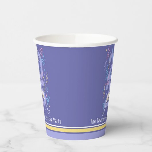 Silvester Party Champagner Straffer 2025 Pappbecher (Links)