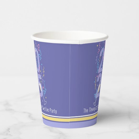 Silvester Party Champagner Straffer 2025 Pappbecher (Rechts)