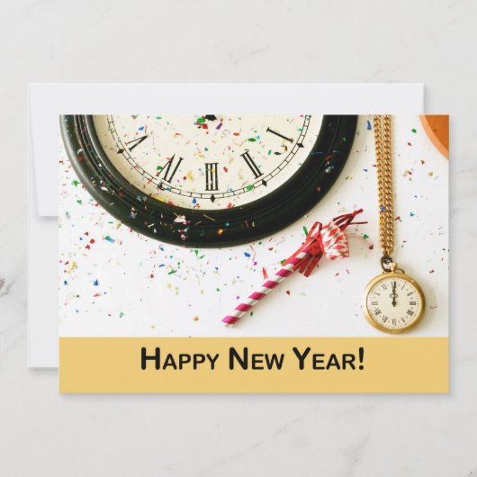 Silvester-Party-Countdown-Uhr Einladung (Vorderseite)