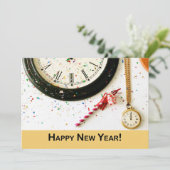 Silvester-Party-Countdown-Uhr Einladung (Stehend Vorderseite)