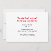 Silvester-Party-Countdown-Uhr Einladung (Rückseite)