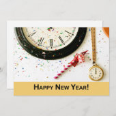 Silvester-Party-Countdown-Uhr Einladung (Vorne/Hinten)