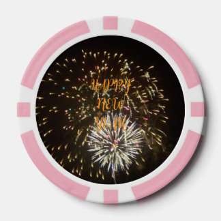 Silvester Party Dekoration / Gefallen - Feuerwerks Pokerchips
