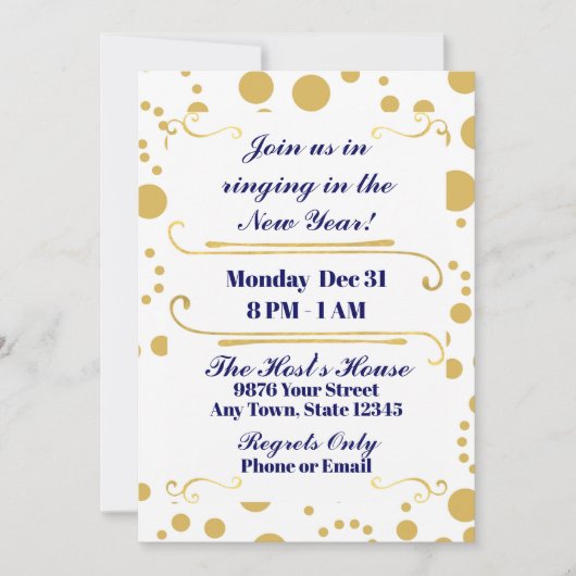 Silvester-Party Einladung (Vorderseite)