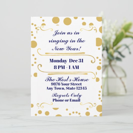 Silvester-Party Einladung (Stehend Vorderseite)