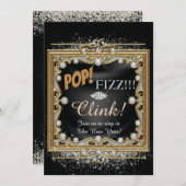 Silvester Party Einladung (Vorne/Hinten)