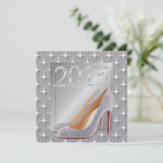 Silvester-Party Einladung (Stehend Vorderseite)