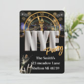Silvester Party Einladung (Stehend Vorderseite)