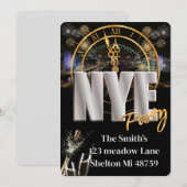 Silvester Party Einladung (Vorne/Hinten)