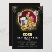Silvester Party Einladung (Vorne/Hinten)