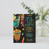 Silvester Party Einladung (Stehend Vorderseite)