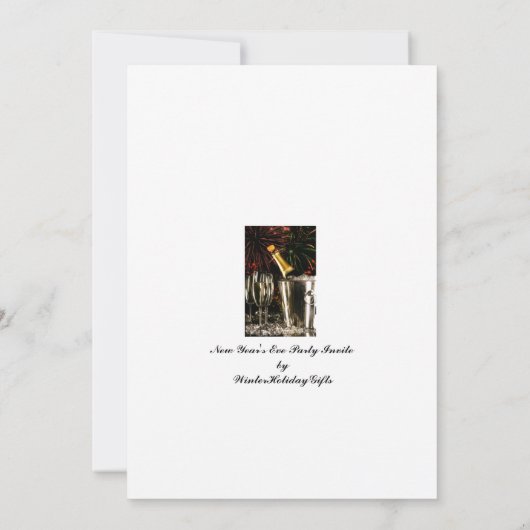 Silvester-Party Einladung (Rückseite)