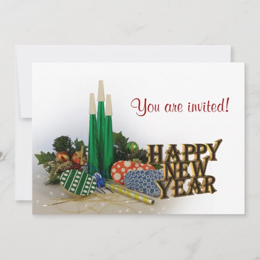 Silvester Party Einladung (Vorderseite)