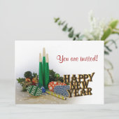 Silvester Party Einladung (Stehend Vorderseite)