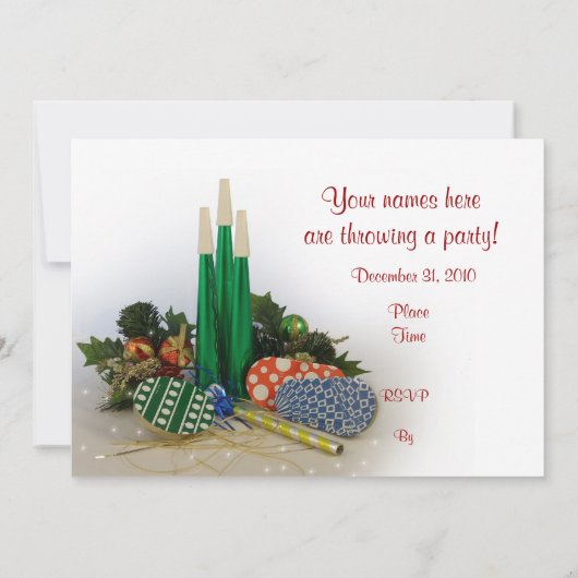 Silvester Party Einladung (Rückseite)