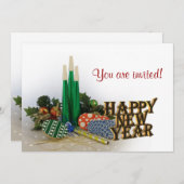 Silvester Party Einladung (Vorne/Hinten)