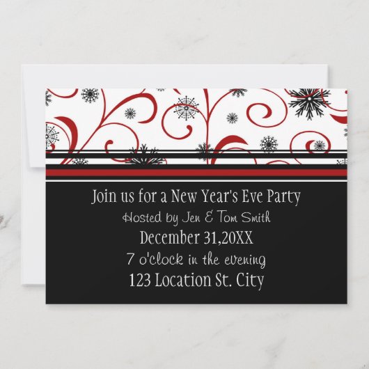 Silvester-Party Einladung (Rückseite)