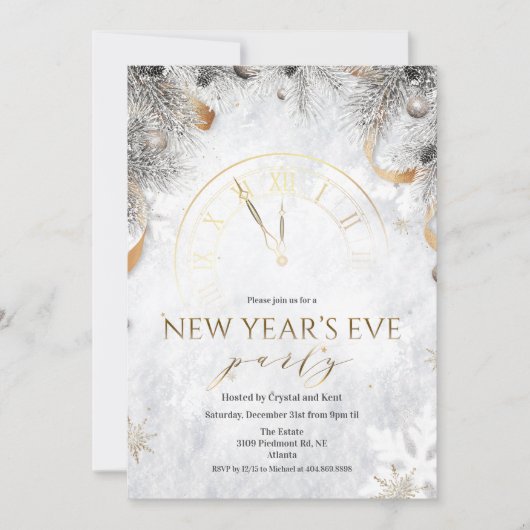 Silvester-Party Einladung (Vorderseite)