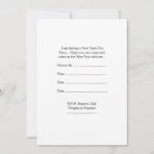 Silvester-Party Einladung (Rückseite)